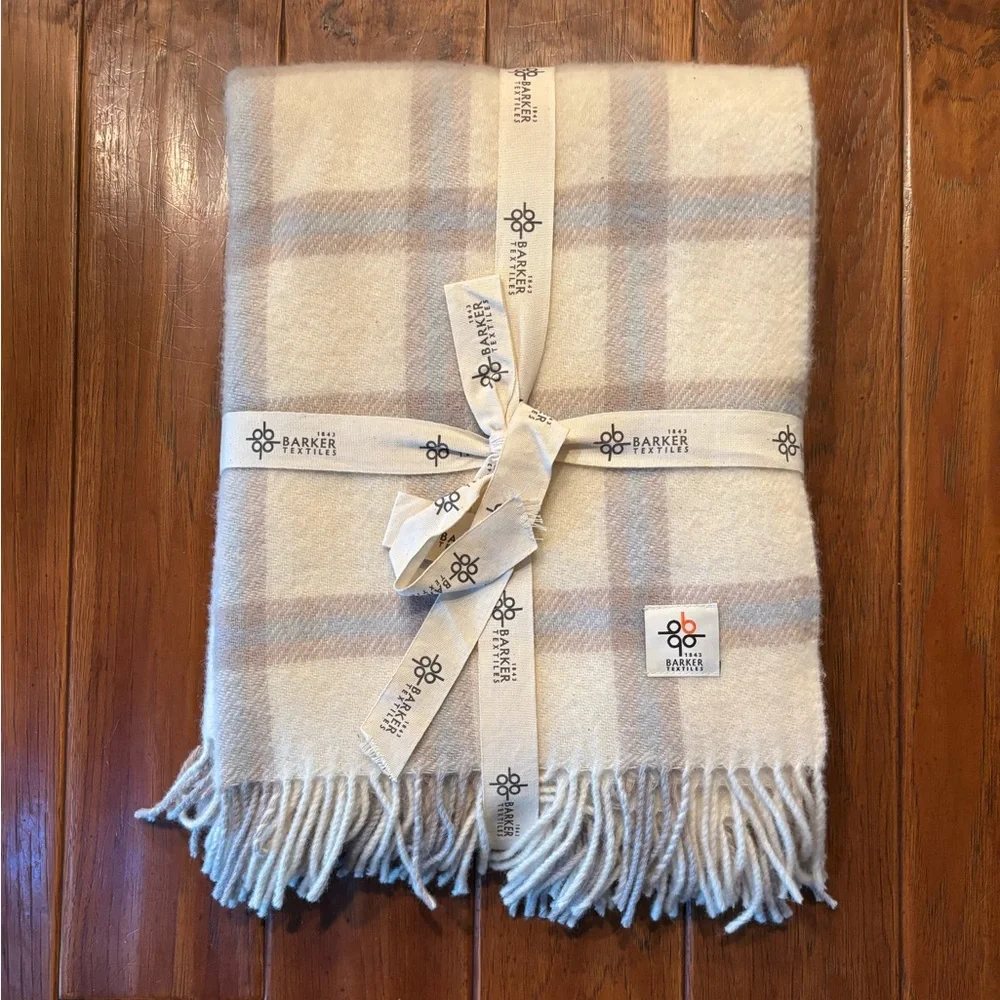 Barker Textiles Wool Plaid Throw Blanket